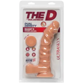 The D By Doc Johnson – Ragin D  With Balls Ultraskyn Dildo (9-inch Vanilla)