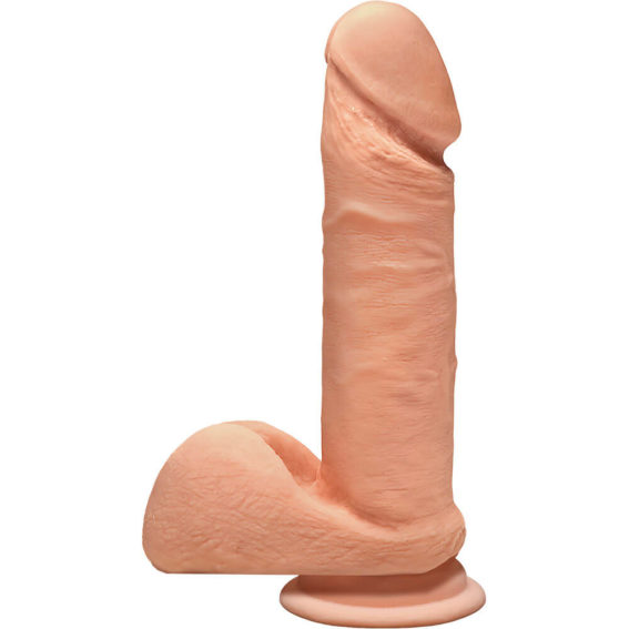 The D By Doc Johnson – Perfect D With Balls Ultraskyn Dildo (7-inch Vanilla)