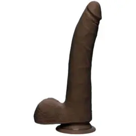The D By Doc Johnson – Realistic Slim D With Balls Ultraskyn Dildo (9-inch Chocolate)