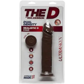 The D By Doc Johnson – Realistic D Ultraskyn Dildo (8-inch Chocolate)