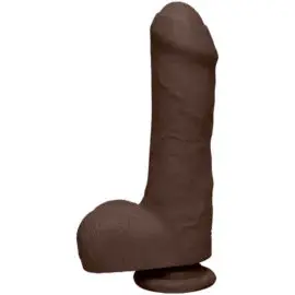 The D By Doc Johnson – Uncut D With Balls Ultraskyn Dildo (7-inch Brown)