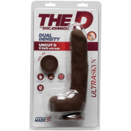 The D By Doc Johnson – Uncut D With Balls Ultraskyn Dildo (7.5-inch Chocolate)