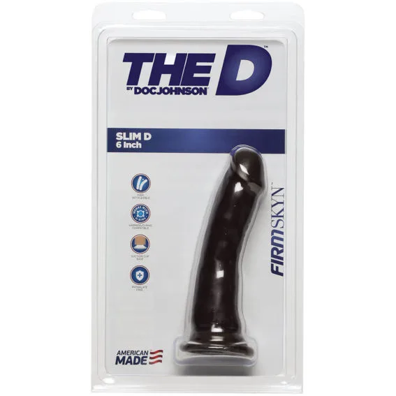 The D By Doc Johnson – Slim D Firmskyn Dildo (6-inch Chocolate)