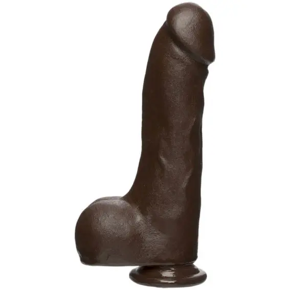 The D By Doc Johnson – Master D With Balls Firmskyn Dildo (10.5-inch Chocolate)
