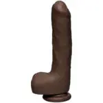 The D By Doc Johnson – Uncut D With Balls Firmskyn Dildo (9-inch Chocolate)