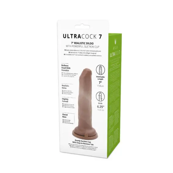 Me You Us - Uncut Ultra Cock 7-inch Caramel Realistic Dildo
