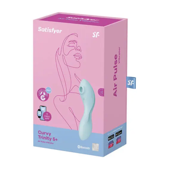 Satisfyer – Curvy Trinity 5+ Air Pulse And G-spot Vibrator (blue)