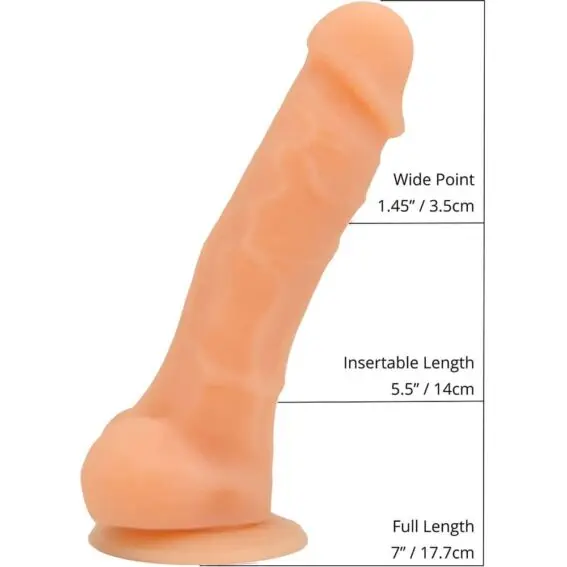 Loving Joy 7-inch Realistic Dildo With Suction Cup And Balls (vanilla)