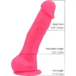 Loving Joy 7-inch Realistic Dildo With Suction Cup And Balls (pink)