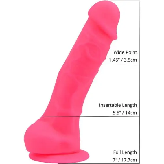 Loving Joy 7-inch Realistic Dildo With Suction Cup And Balls (pink)
