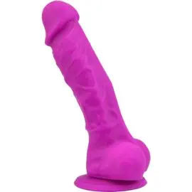 Loving Joy 7-inch Realistic Dildo With Suction Cup And Balls (purple)