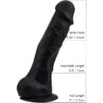 Loving Joy 7-inch Realistic Dildo With Suction Cup And Balls (black)