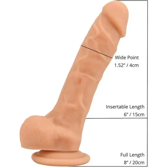Loving Joy 8-inch Realistic Dildo With Suction Cup And Balls (vanilla)