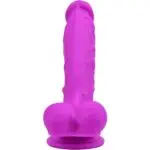 Loving Joy 8-inch Realistic Dildo With Suction Cup And Balls (purple)