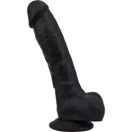 Loving Joy 8-inch Realistic Dildo With Suction Cup And Balls (black)