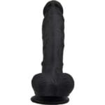 Loving Joy 8-inch Realistic Dildo With Suction Cup And Balls (black)