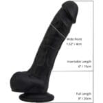 Loving Joy 8-inch Realistic Dildo With Suction Cup And Balls (black)