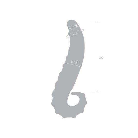 Gläs 6-inch Glass Dildo - Lick It Tongue Stimulator