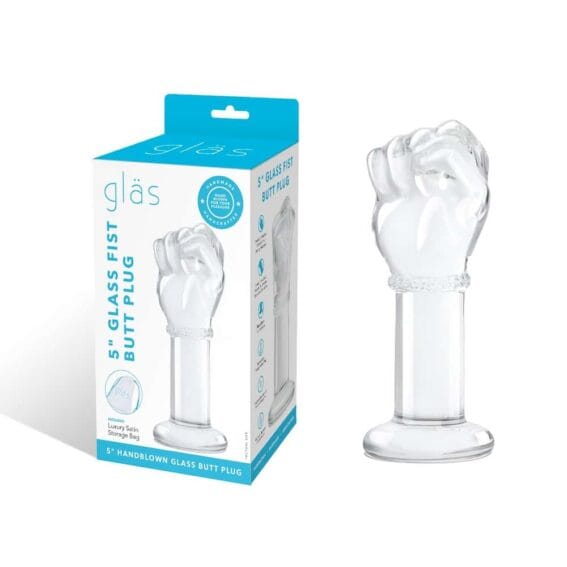 Gläs 5-inch Glass Butt Plug - Make A Fist Anal Plug