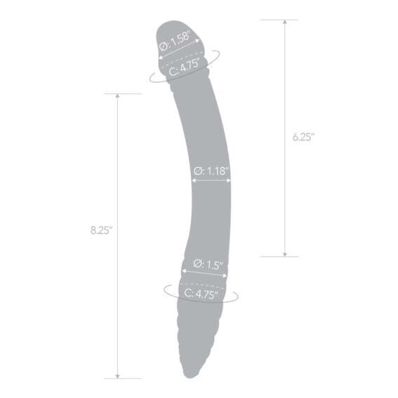Gläs 11-inch Glass Dildo - Dual-ended G-spot & P-spot