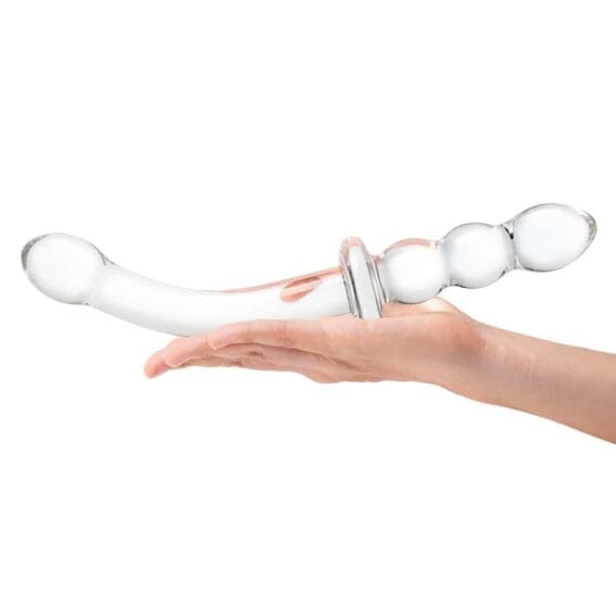 Gläs 12-inch Glass Dildo: Xl Girthy Ribbed G-spot