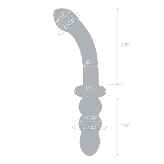 Gläs 12-inch Glass Dildo: Xl Girthy Ribbed G-spot