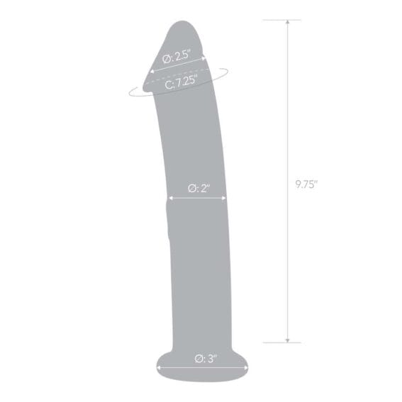 Gläs 12-inch Glass Dildo: Xl Standing Realistic