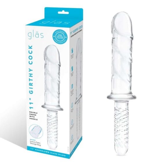 Gläs 11-inch Glass Dildo: Xl Dual-ended Pelvic Wand