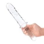 Gläs 11-inch Glass Dildo - Girthy Dual-ended Handle Grip