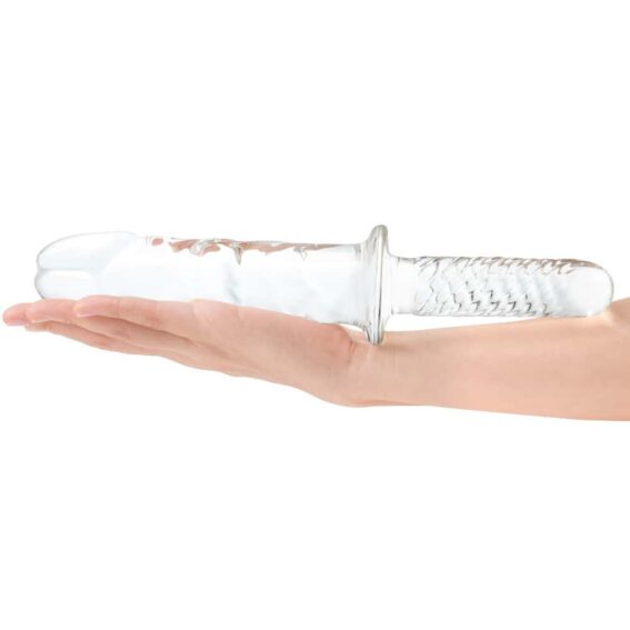Gläs 11-inch Glass Dildo - Girthy Dual-ended Handle Grip