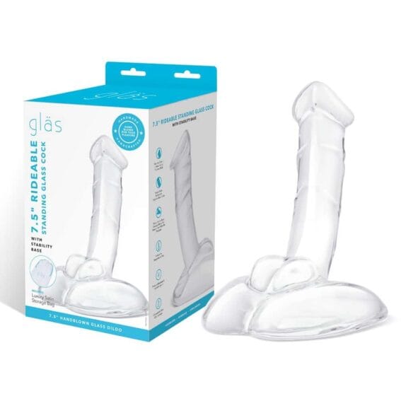 Gläs 7.5-inch Glass Dildo: Rideable Standing Stimulator