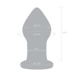 Gläs 2.75-inch Glass Butt Plug - Amethyst Rain