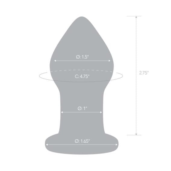 Gläs 2.75-inch Glass Butt Plug - Amethyst Rain