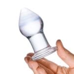 Gläs 2.75-inch Glass Butt Plug - Amethyst Rain