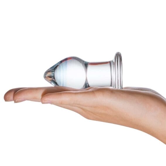 Gläs 2.75-inch Glass Butt Plug - Amethyst Rain