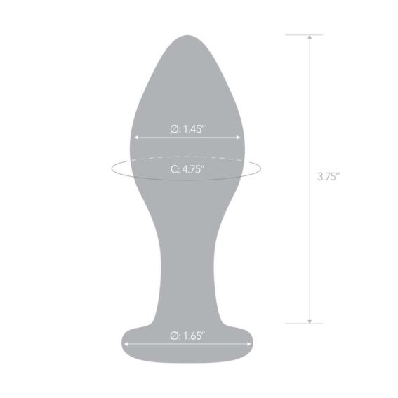 Gläs 4-inch Glass Butt Plug - Classic Design