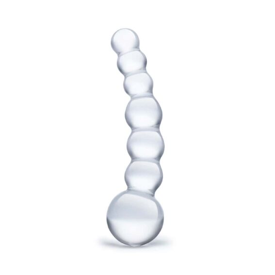 Gläs 5-inch Glass Dildo - Curve Bead Graduated