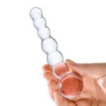 Gläs 5-inch Glass Dildo - Curve Bead Graduated Gläs 5-inch Glass Dildo - Curve Bead Graduated