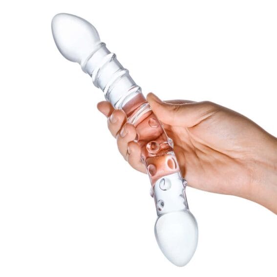 Gläs 10-inch Glass Dildo - Double Trouble Stimulation