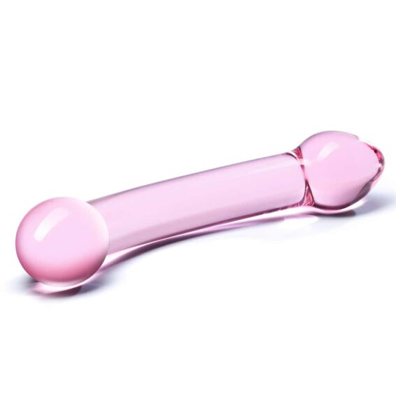 Gläs 7-inch Glass Dildo - Purple Double-trouble