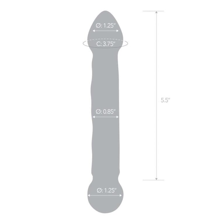 Gläs 6.5-inch Glass Dildo - Full Tip Textured