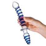 Gläs 10-inch Glass Dildo - Mr Swirly Dual-ended