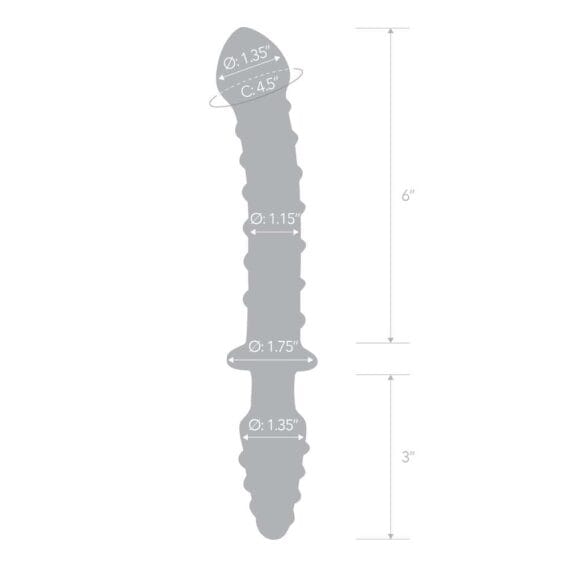 Gläs 10-inch Glass Dildo - Mr Swirly Dual-ended