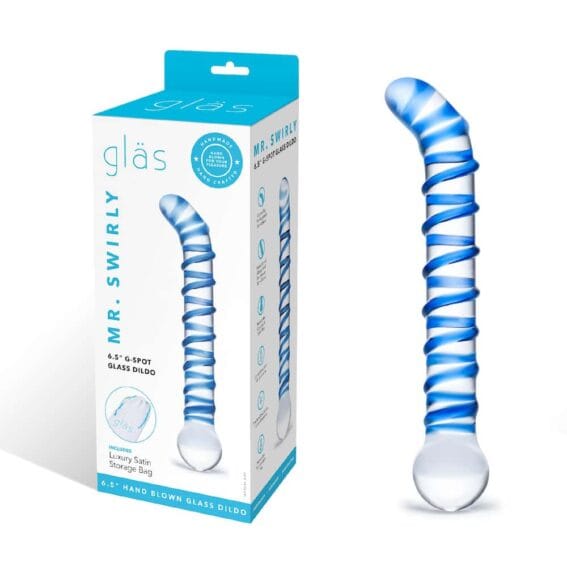 Gläs 6.5-inch Glass Dildo - Mr Swirly G-spot