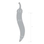Gläs 8-inch Glass Dildo - Chilli Pepper Stimulator