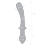 Gläs 9-inch Glass Dildo - Classic Curved Dual-ended