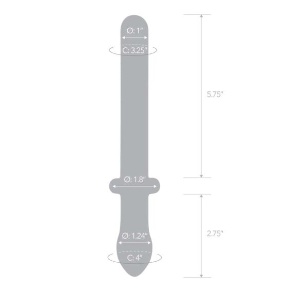 Gläs 9-inch Glass Dildo - Classic Smooth Dual-ended