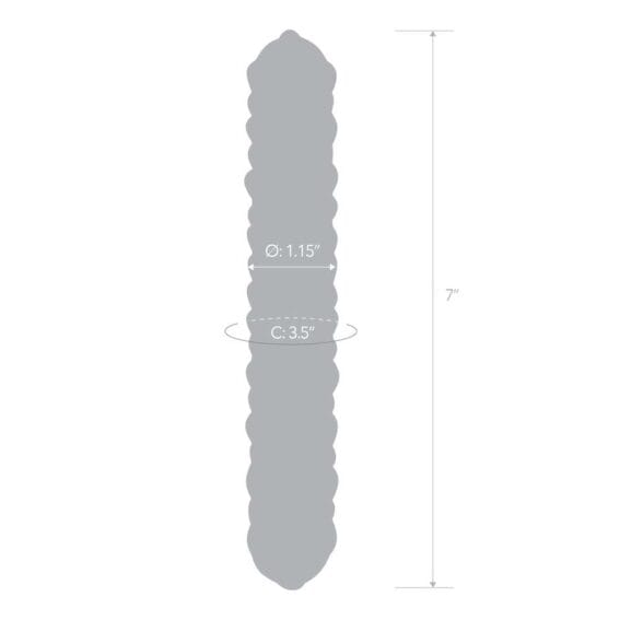 Gläs 7-inch Glass Dildo - Purple Rose Stimulator