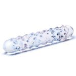 Gläs 7-inch Glass Dildo - Purple Rose Stimulator