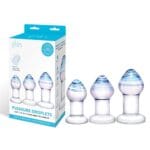 Gläs 3x Glass Butt Plugs - Droplets Anal Training Set
